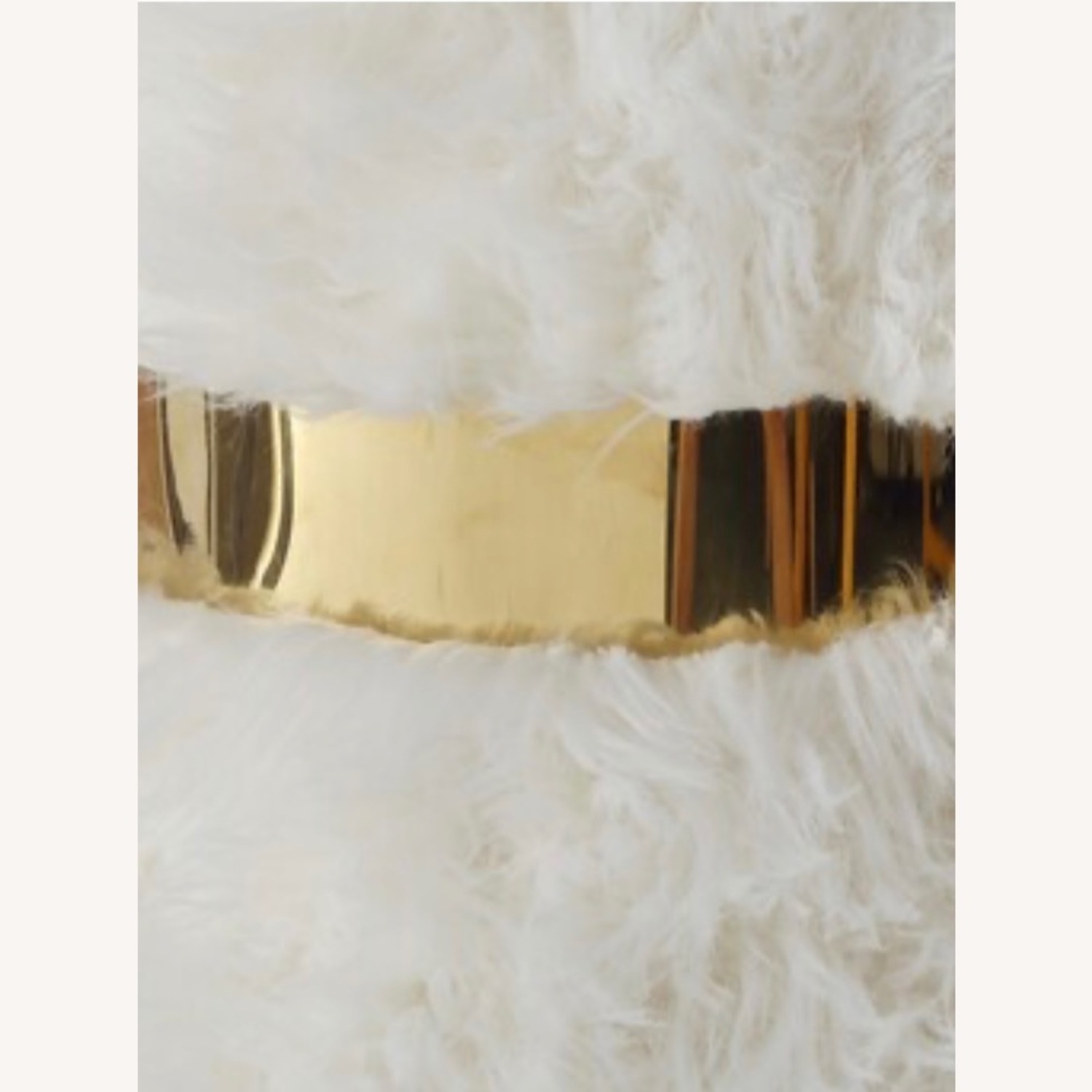 Nicole Miller Inspired Homes White Ottoman - image-4