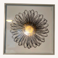White/Gold Flower Wall Art