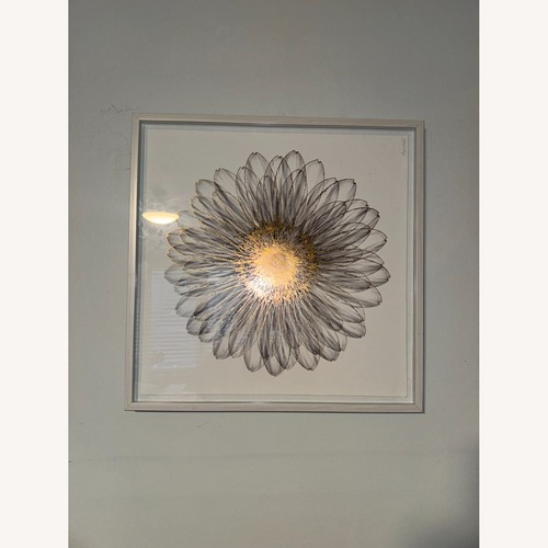 Used White/Gold Flower Wall Art for sale on AptDeco