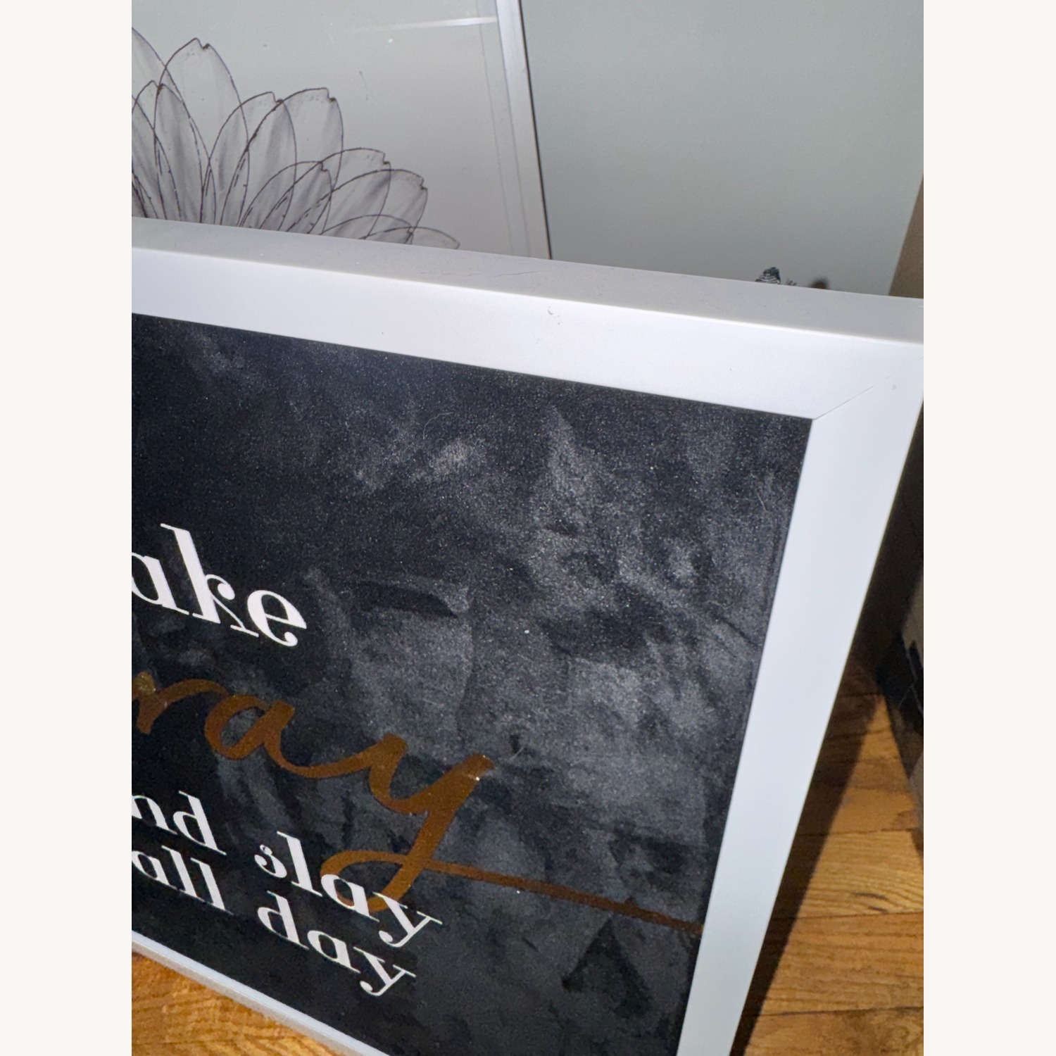 Black Velvet Wall Art "Wake, Pray, Slay" - image-3