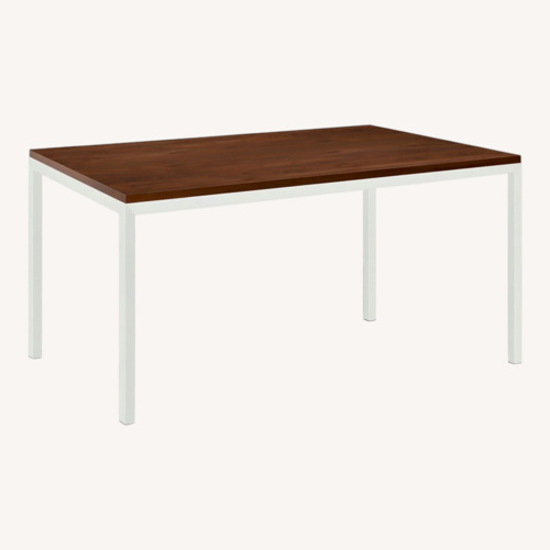 Used Room & Board Parsons Dining Table Walnut & White for sale on AptDeco