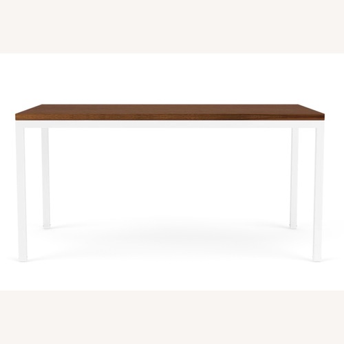Used Room & Board Parsons Dining Table Walnut & White for sale on AptDeco