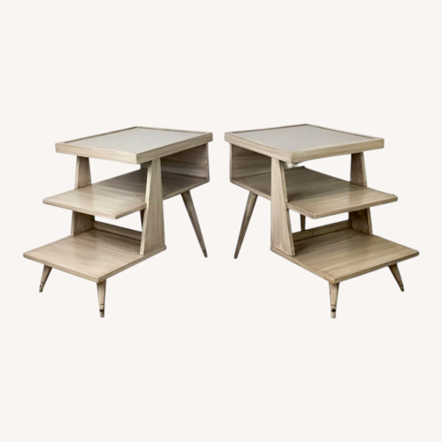 Used  Pair of Vintage Three-Tier Step End Tables for sale on AptDeco