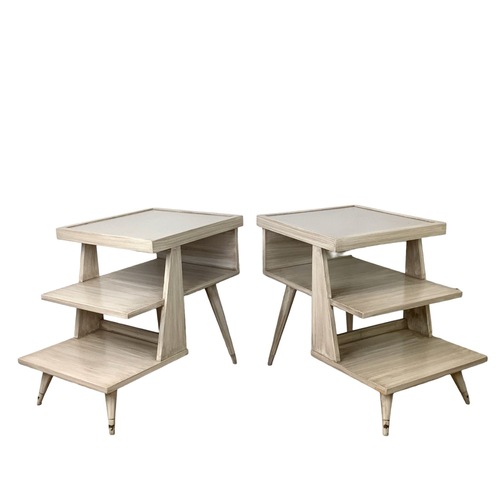 Used Pair of Vintage Three-Tier Step End Tables for sale on AptDeco