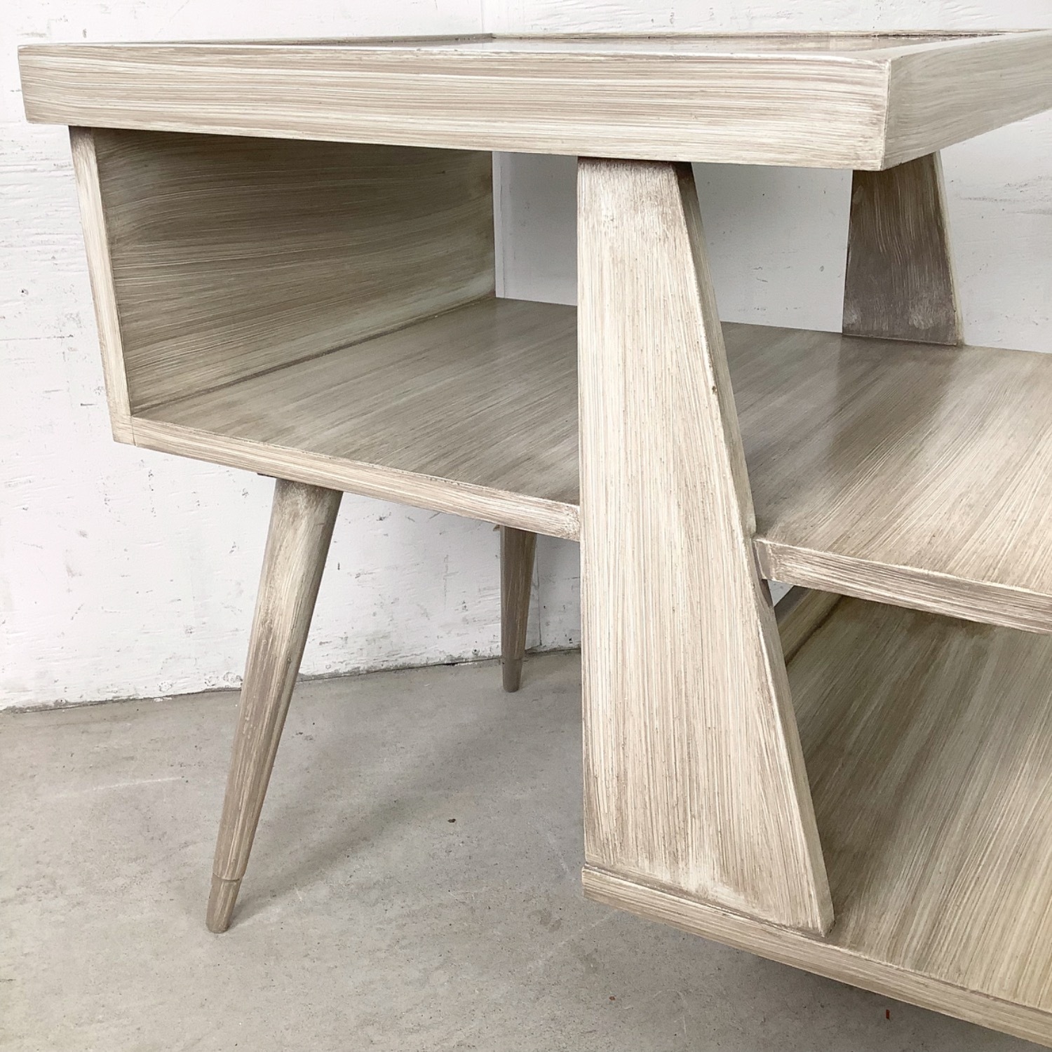  Pair of Vintage Three-Tier Step End Tables - image-11