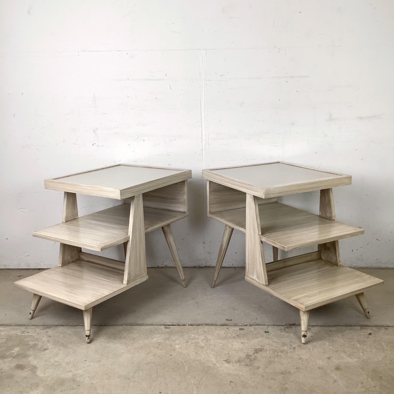  Pair of Vintage Three-Tier Step End Tables - image-21