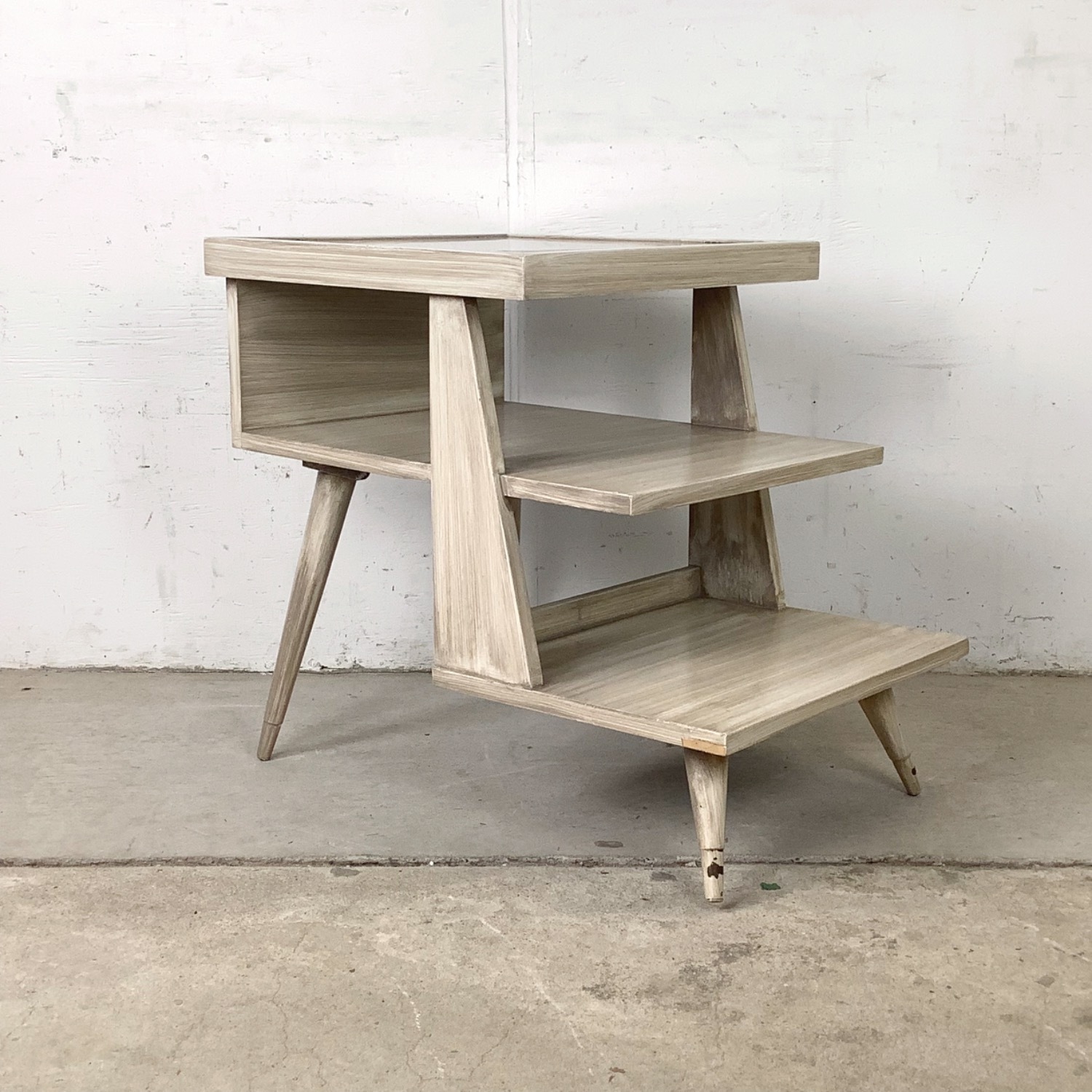  Pair of Vintage Three-Tier Step End Tables - image-8
