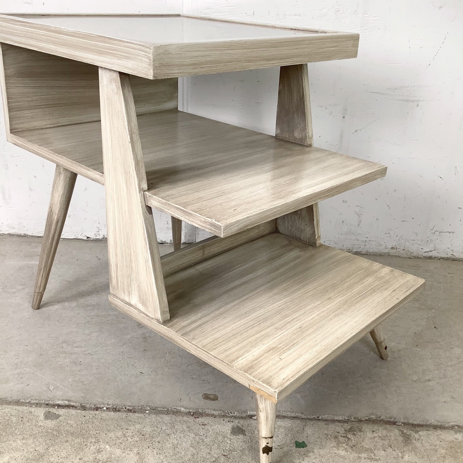  Pair of Vintage Three-Tier Step End Tables - image-10