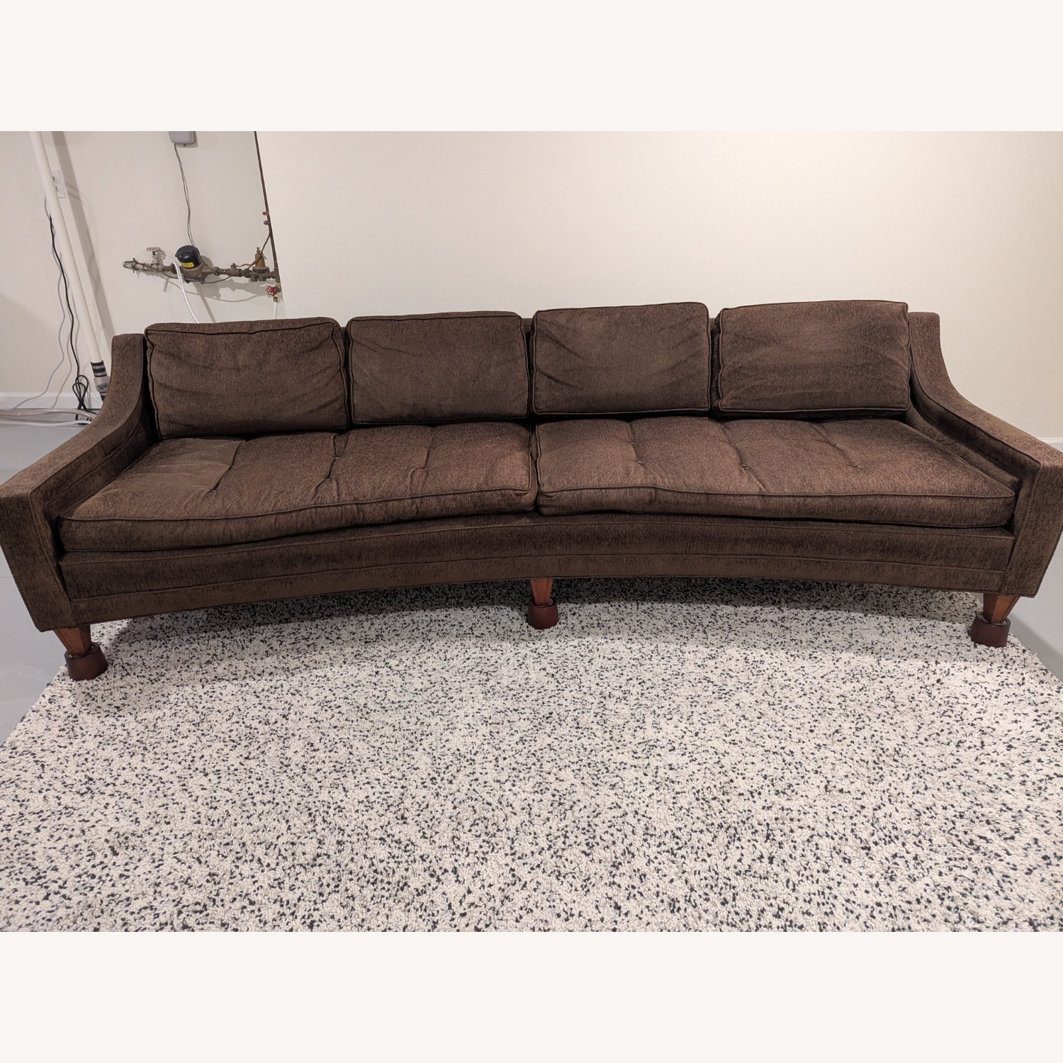Vintage Mid Century Modern Curved Sofa - image-1