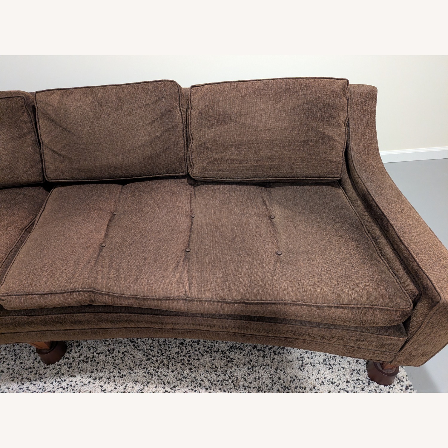 Vintage Mid Century Modern Curved Sofa - image-6