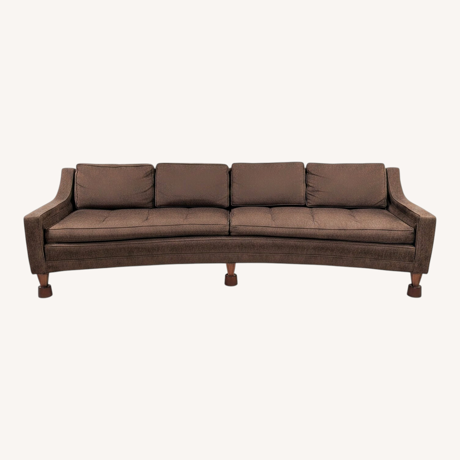 Vintage Mid Century Modern Curved Sofa - image-0