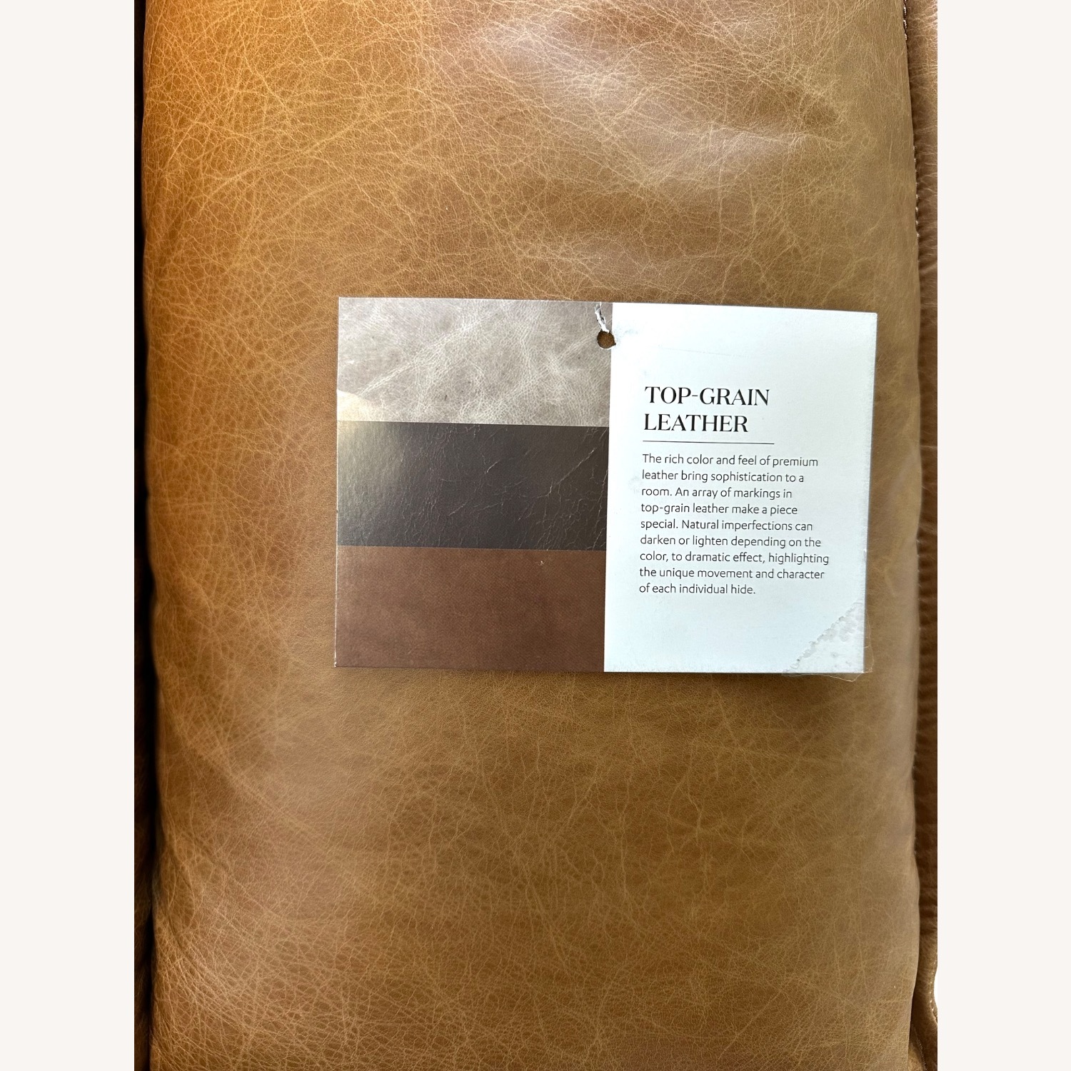 Four Hands Light Brown Leather Accent Chair - image-6