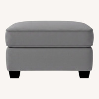 West Elm Henry Light Gray Ottoman