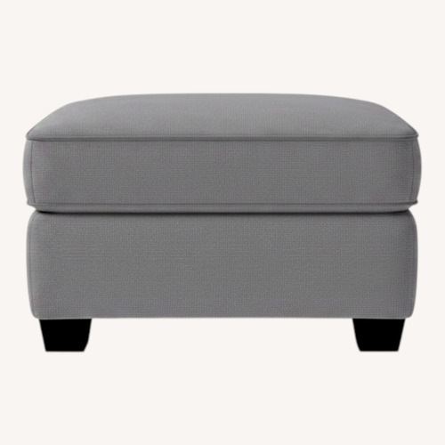 Used West Elm Henry Light Gray Ottoman for sale on AptDeco