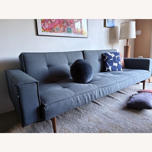Used Blue Fabric 3+ Seater Sofa for sale on AptDeco