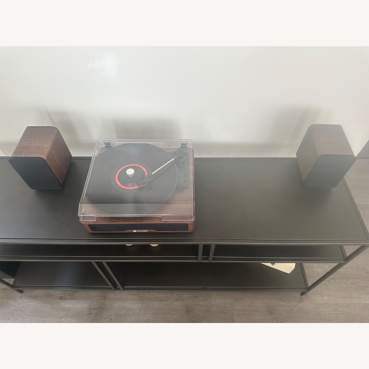 West Elm Dark Bronze Profile Metal Media Storage - image-2