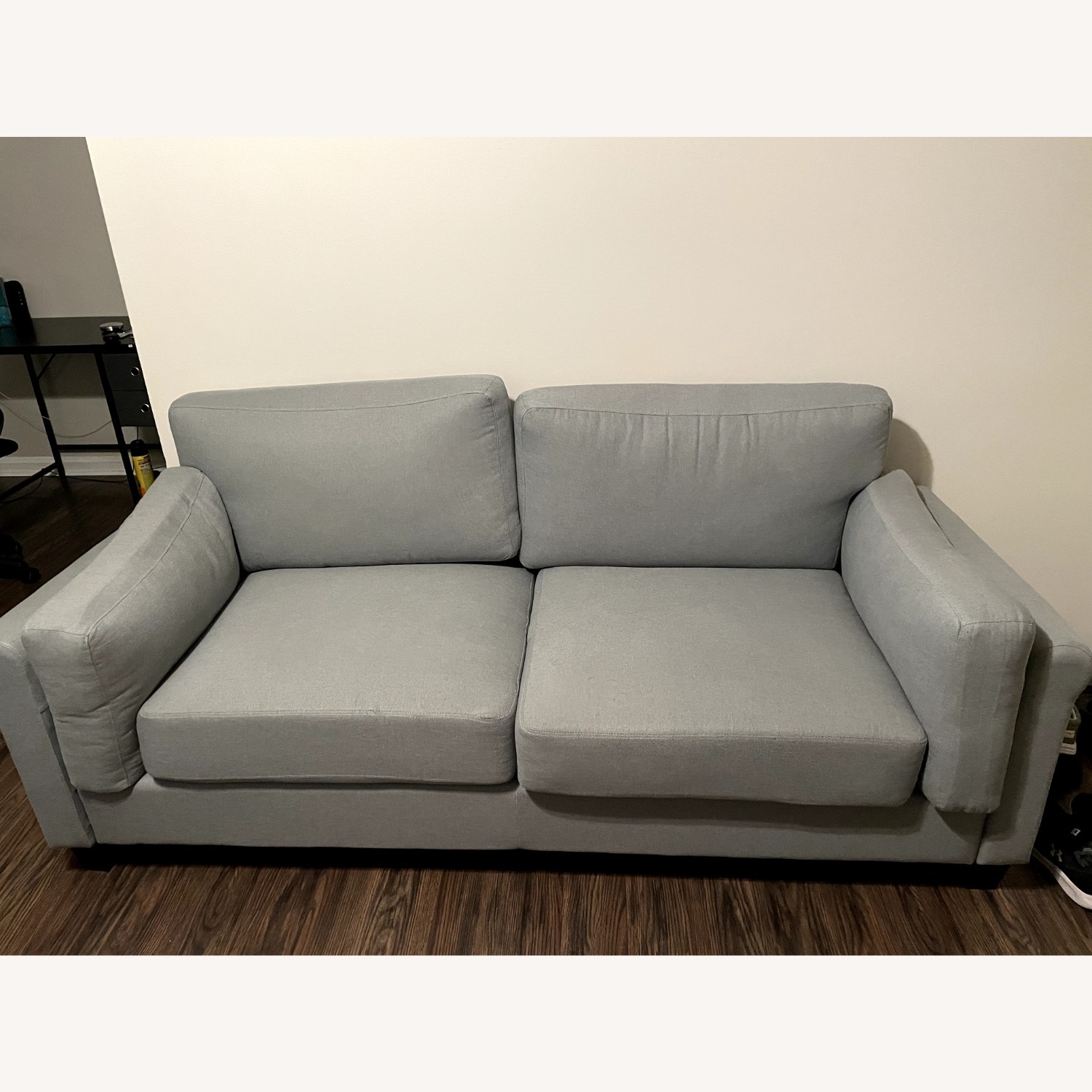 Vintage/Antique Light Gray Loveseat - image-3