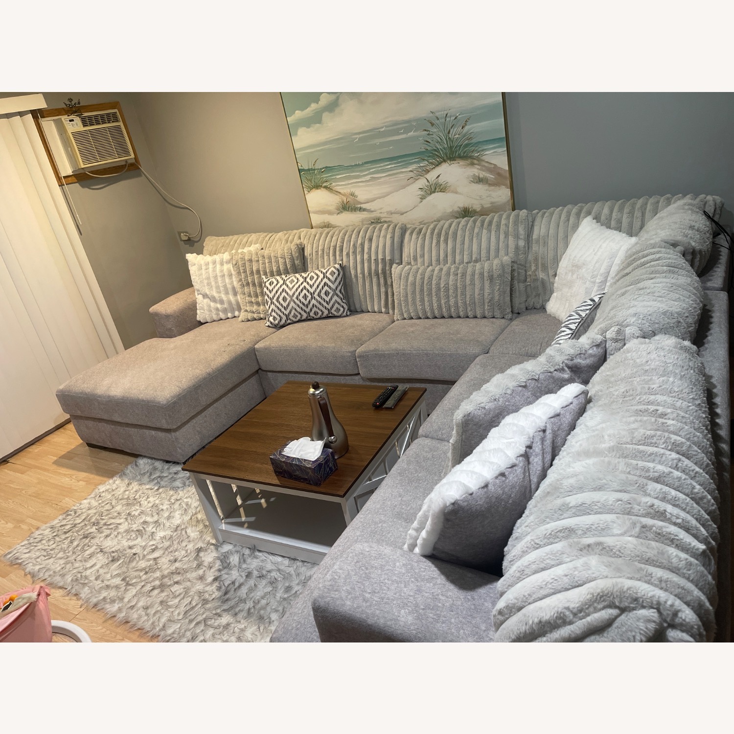 Light Gray Loveseat - image-3
