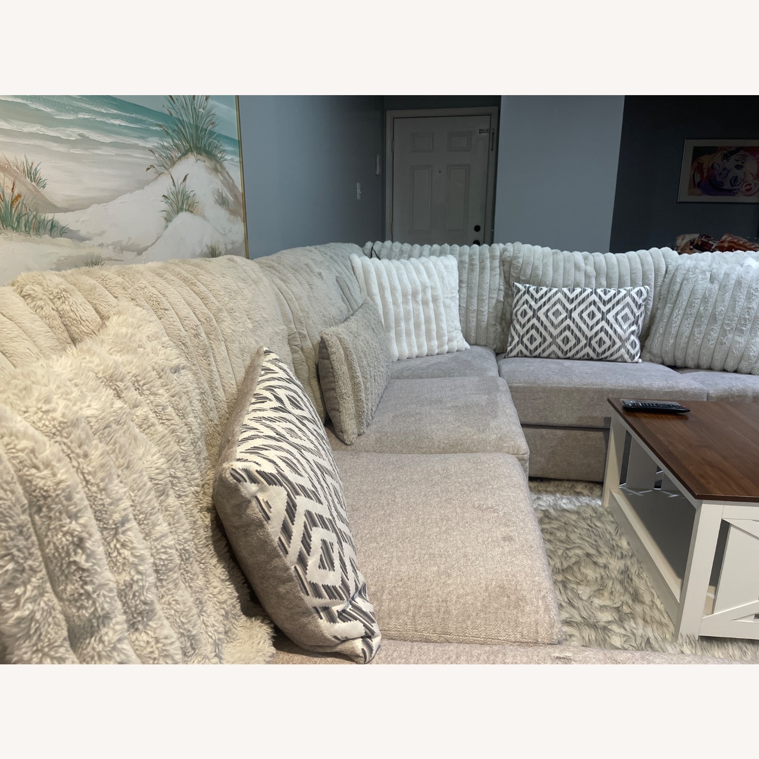 Light Gray Loveseat - image-1