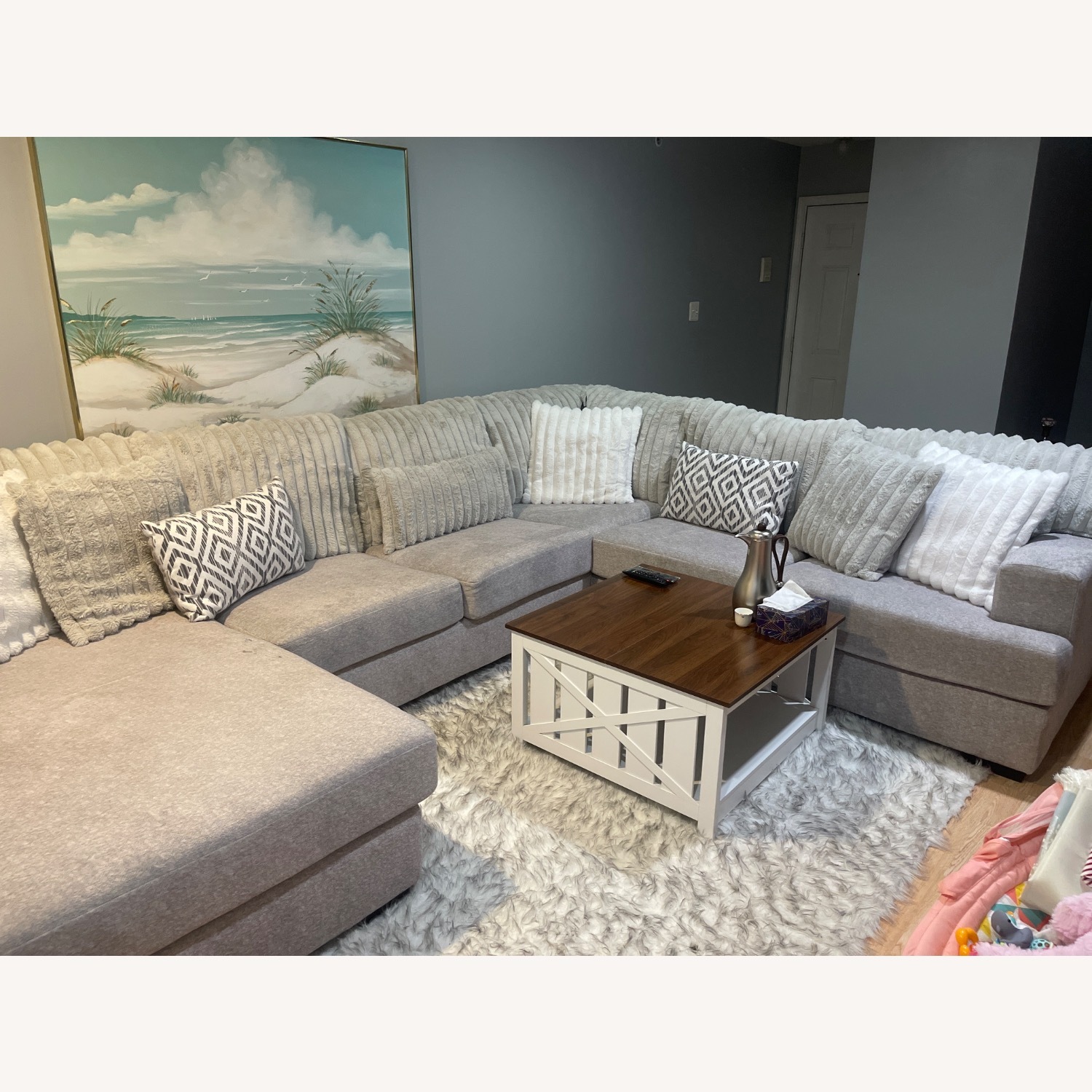 Light Gray Loveseat - image-2