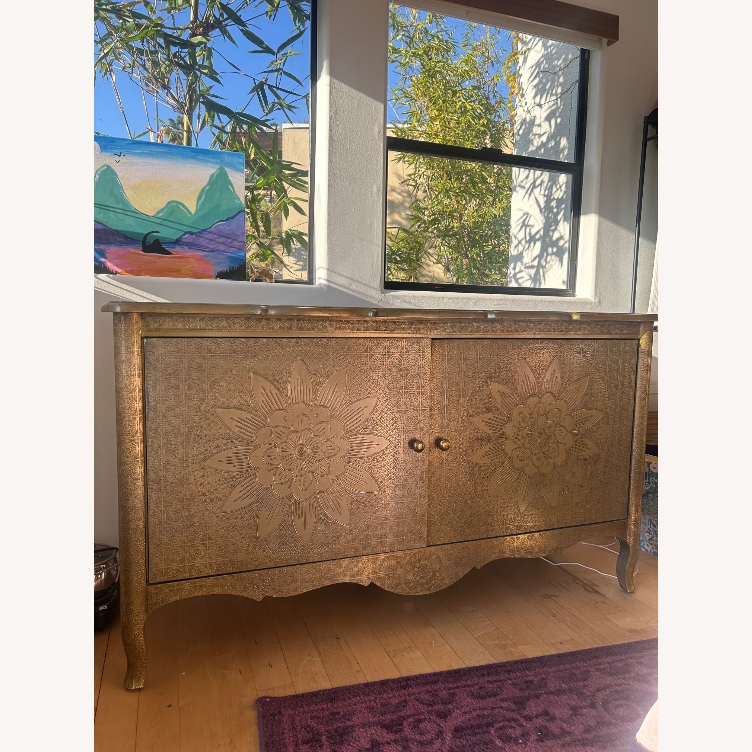 Anthropologie Hand Embossed Lotus Sideboard - image-2
