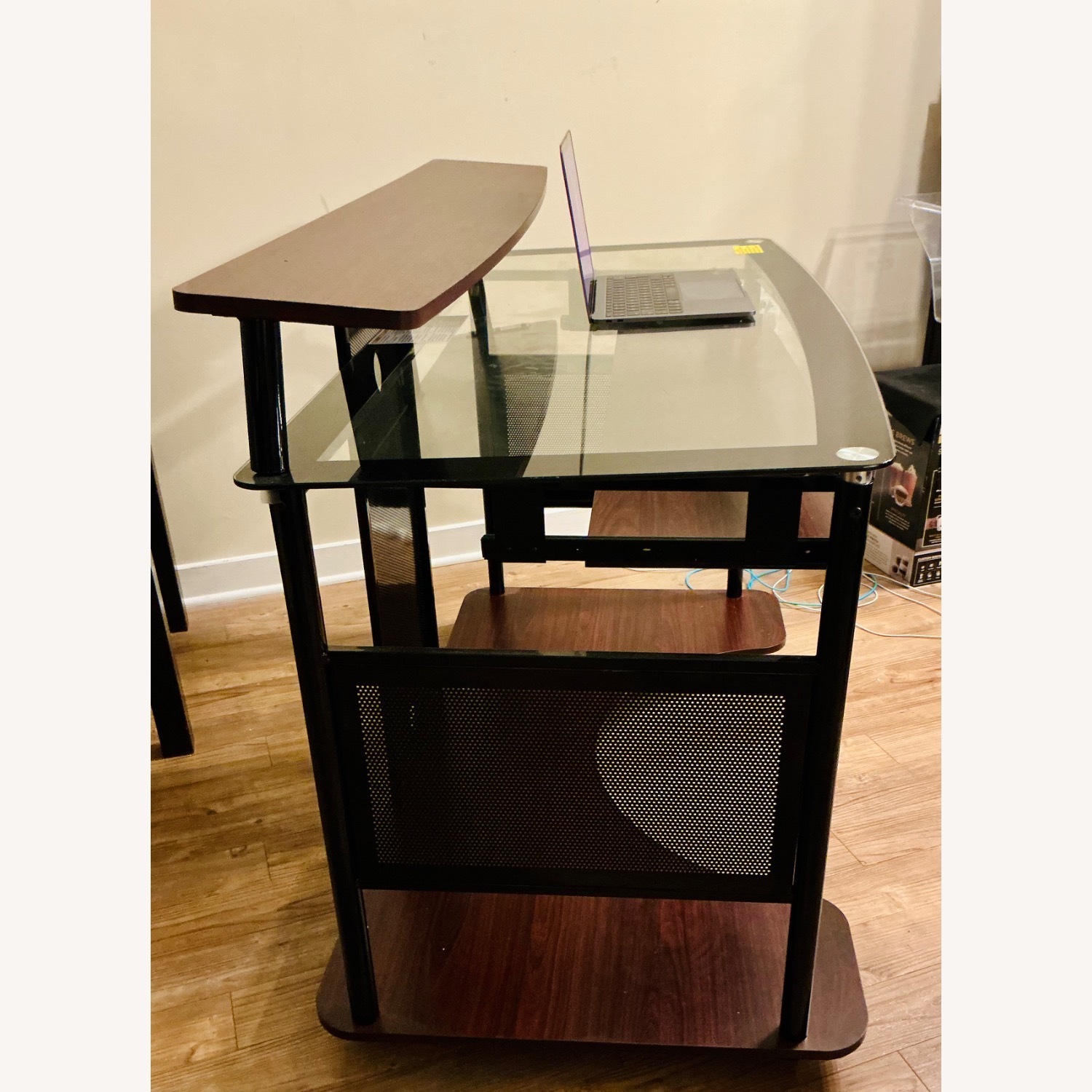 American Standard Dark Brown Wood Desk - image-2