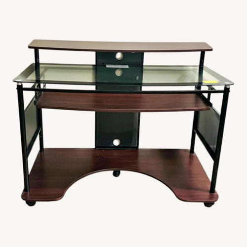 Used American Standard Dark Brown Wood Desk for sale on AptDeco