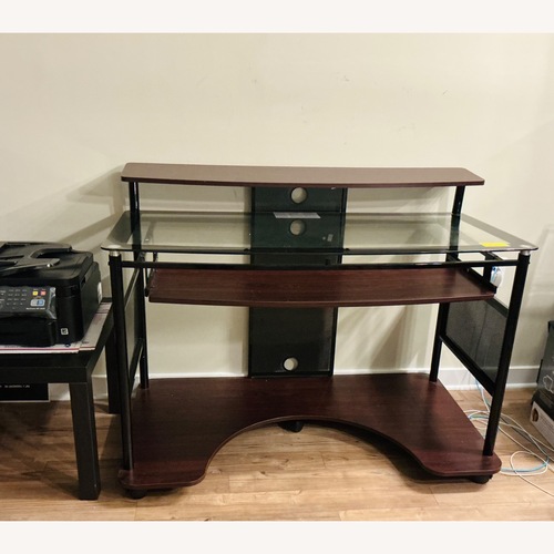 Used American Standard Dark Brown Wood Desk for sale on AptDeco