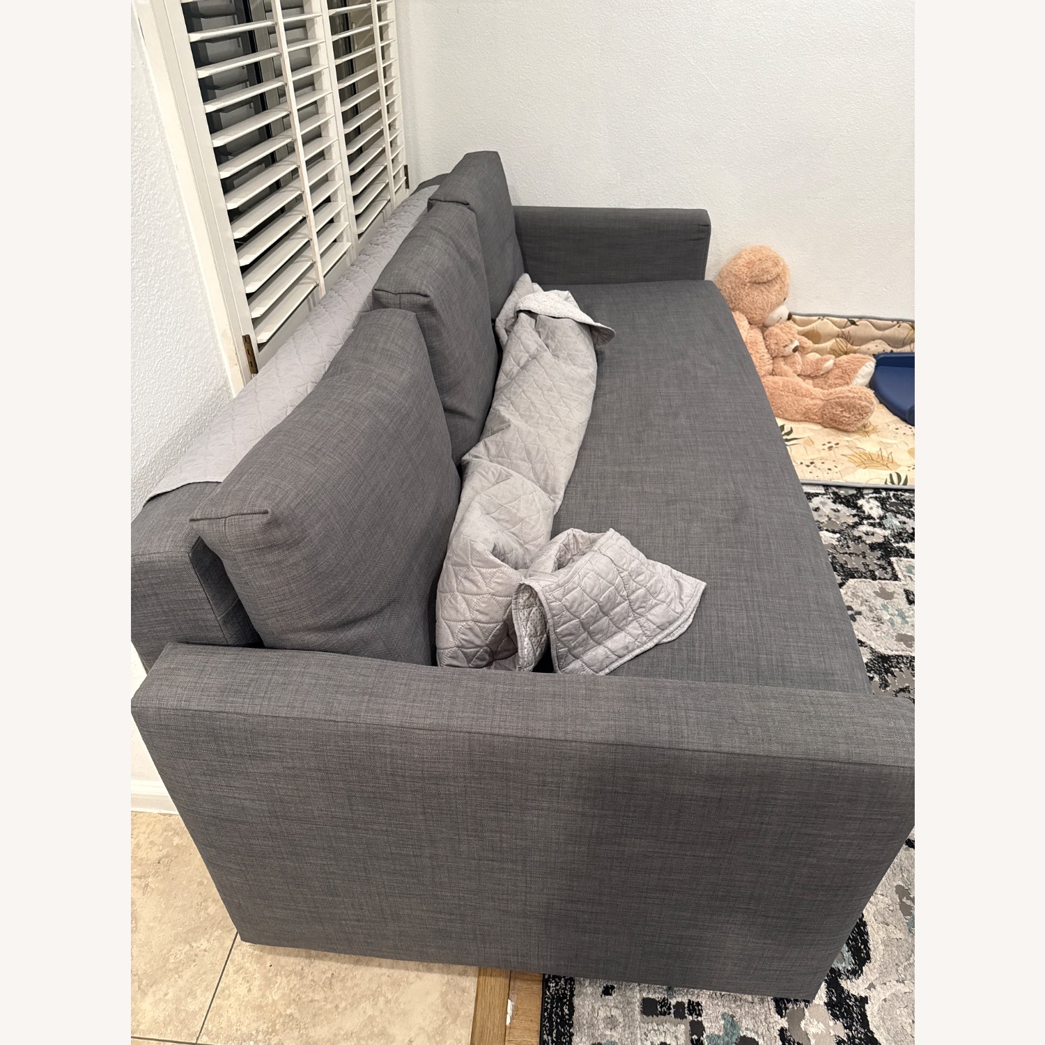 IKEA Friheten Light Gray Fabric 3+ Seater Sofa - image-3