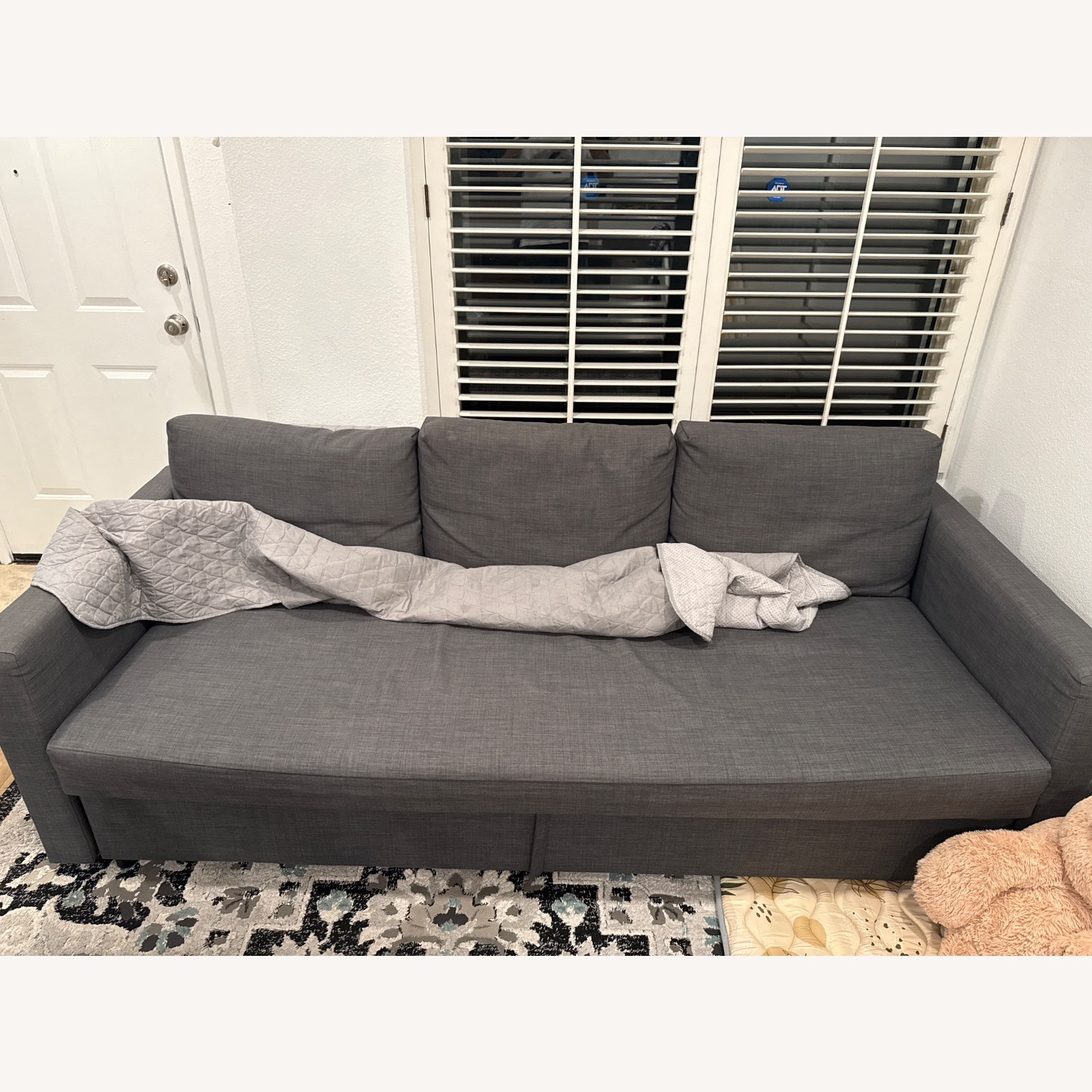 IKEA Friheten Light Gray Fabric 3+ Seater Sofa - image-1