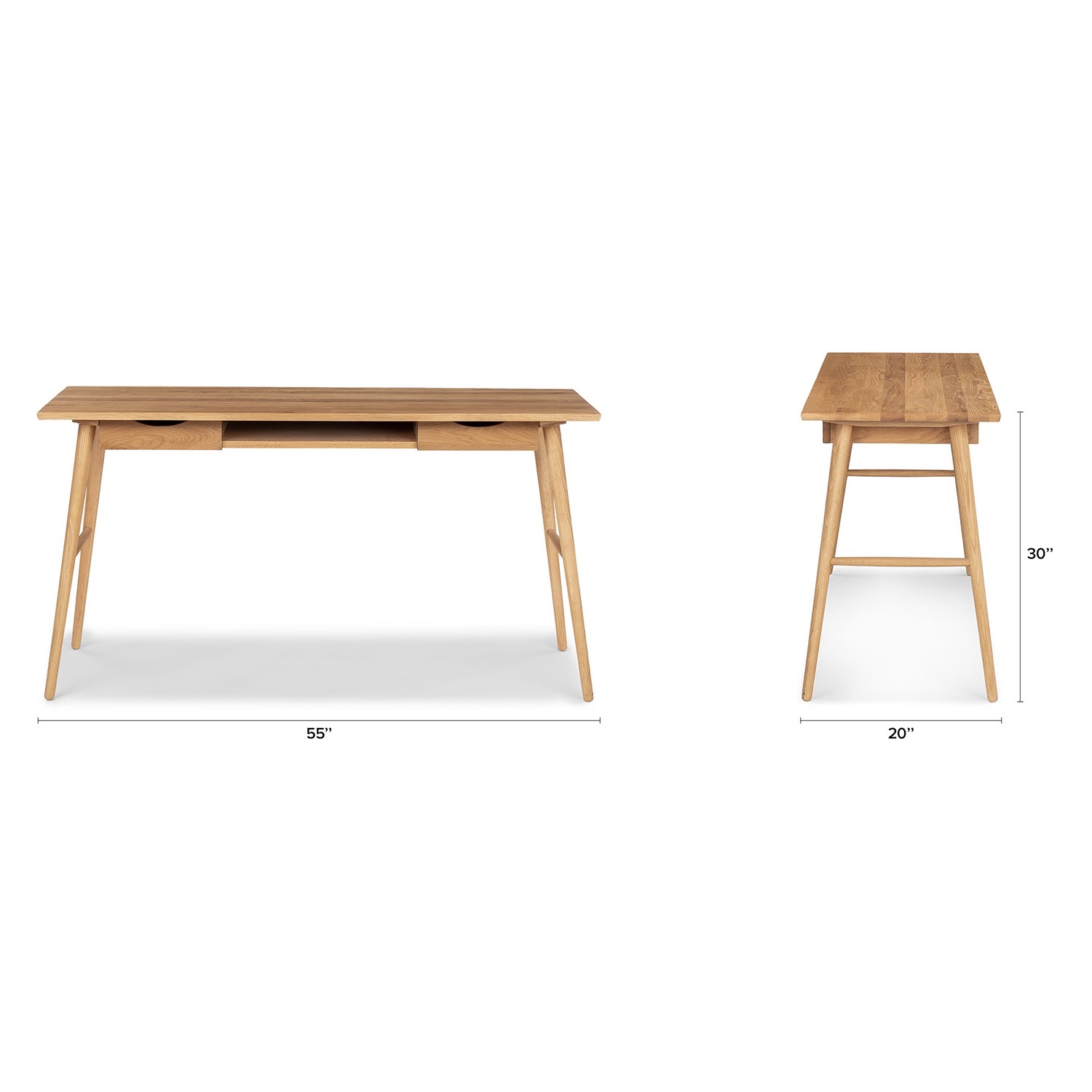 Article Culla Natural Wood Veneer Desk - image-2
