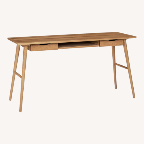 Used Article Culla Natural Wood Veneer Desk for sale on AptDeco