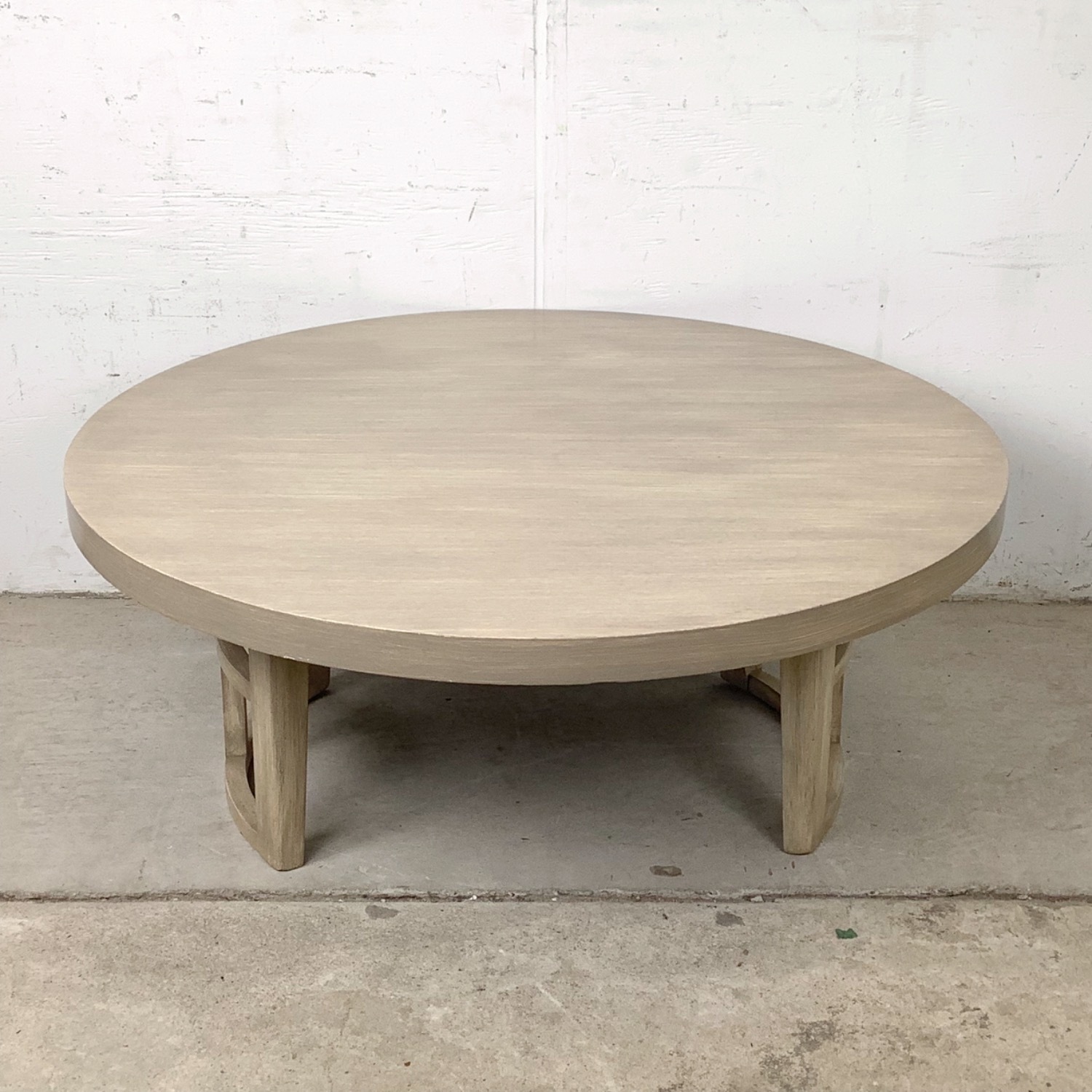 Vintage Round Low Coffee Table - image-8
