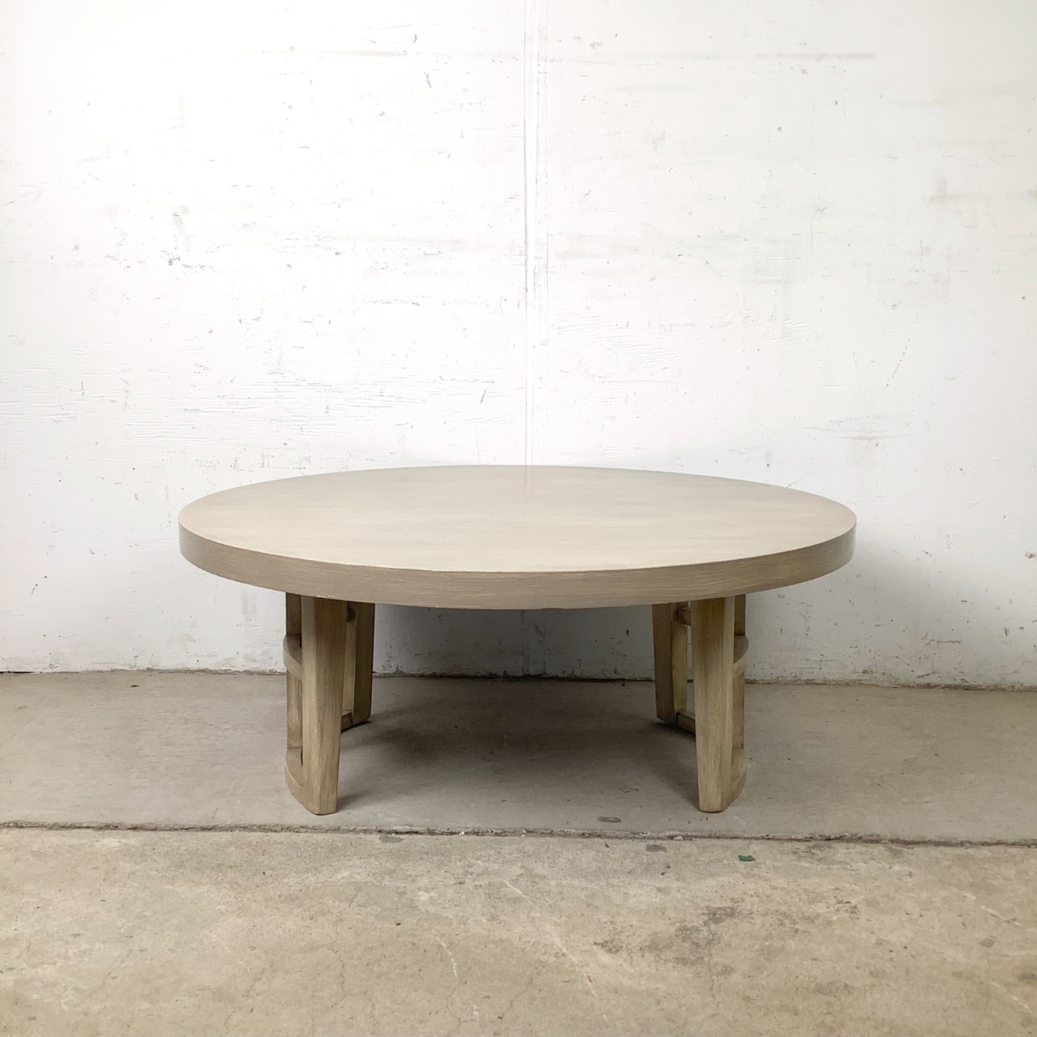 Vintage Round Low Coffee Table - image-5