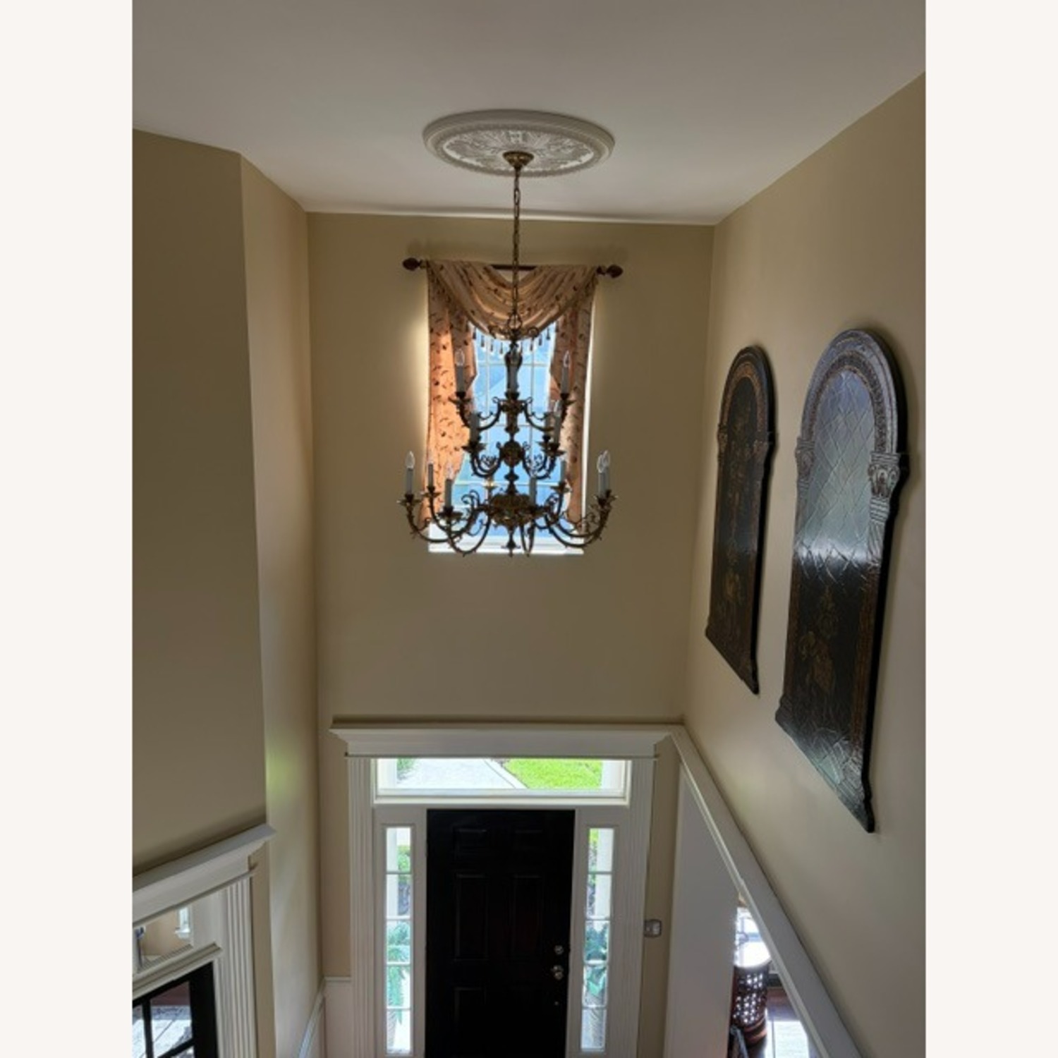 Vintage/Antique Brass Ceiling Lamp - image-2