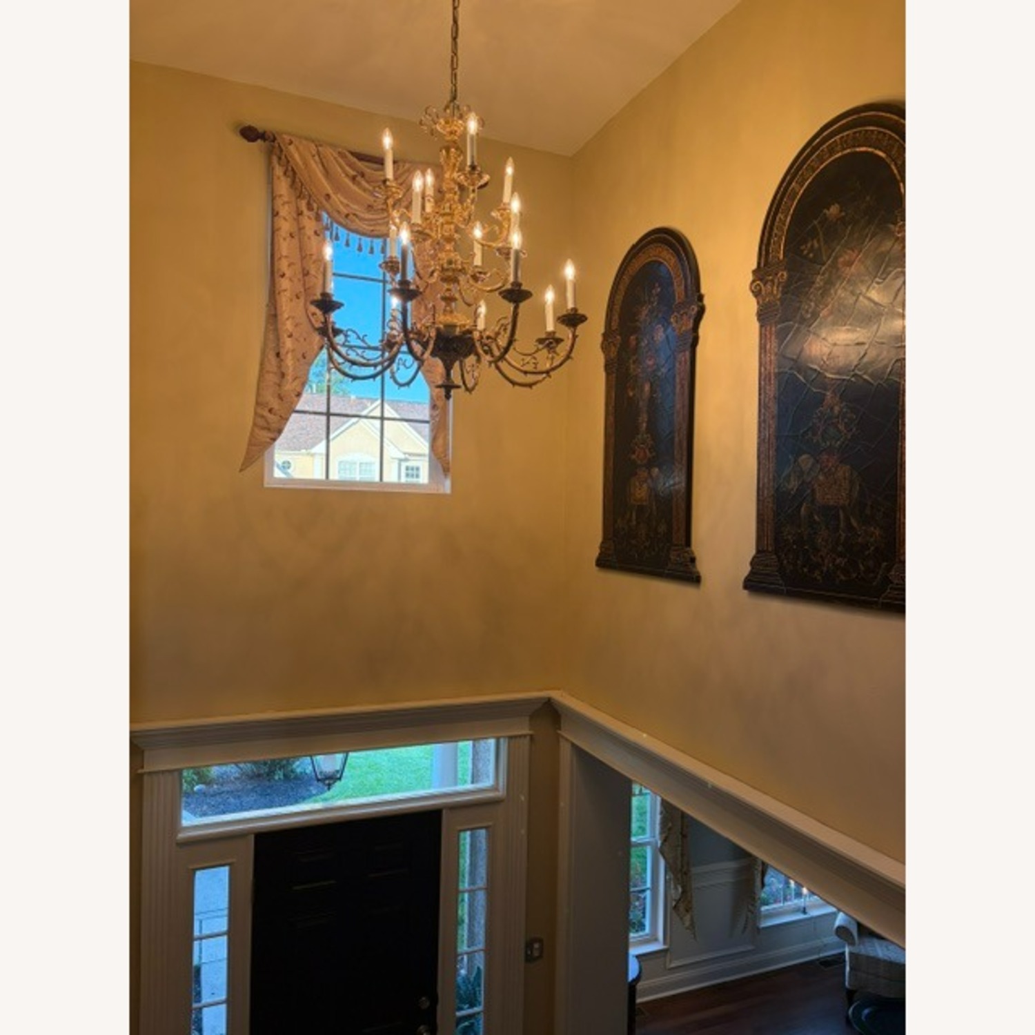 Vintage/Antique Brass Ceiling Lamp - image-3