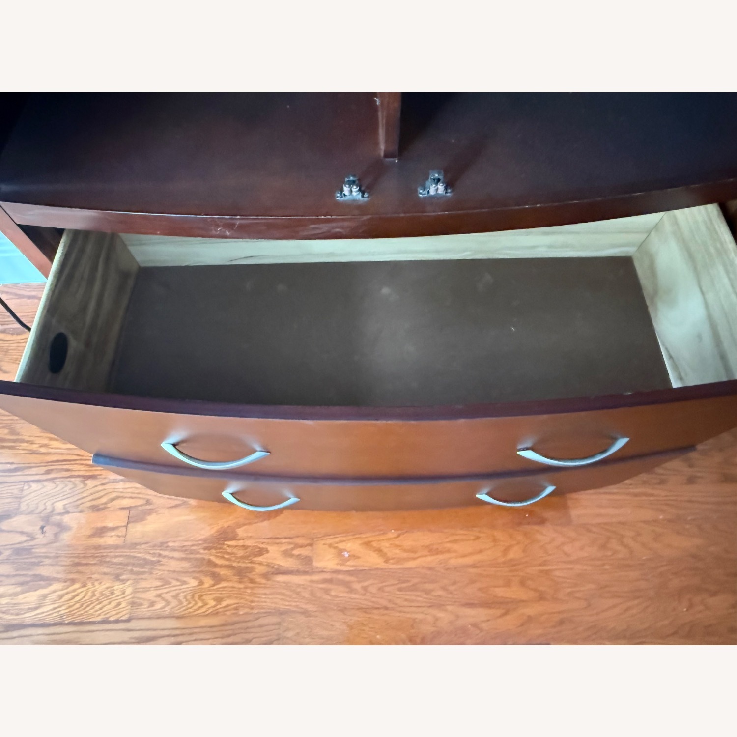 Modern Art Deco-Inspired Wood Armoire - image-8