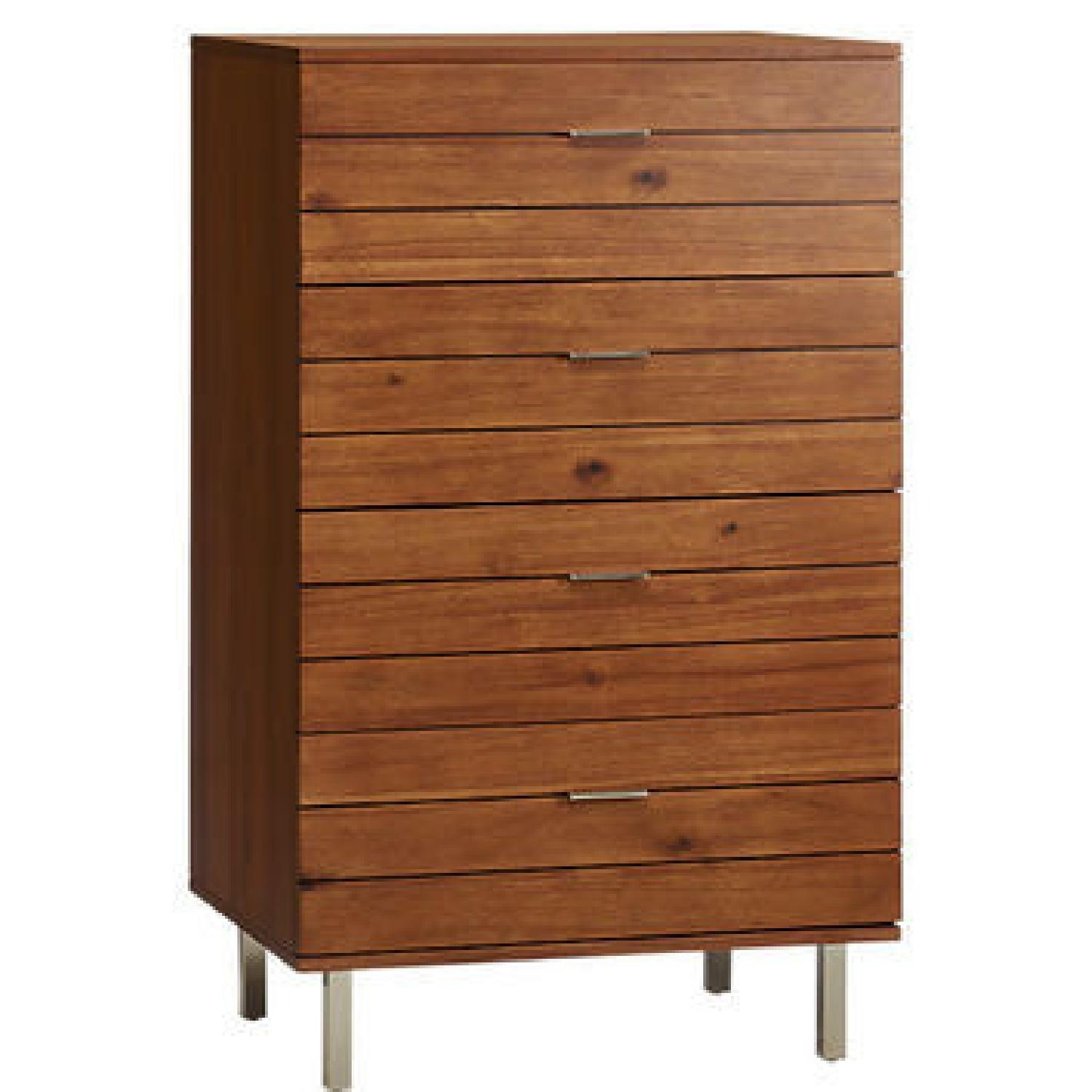 CB2 Dark Brown Linear Tall Chest - image-5