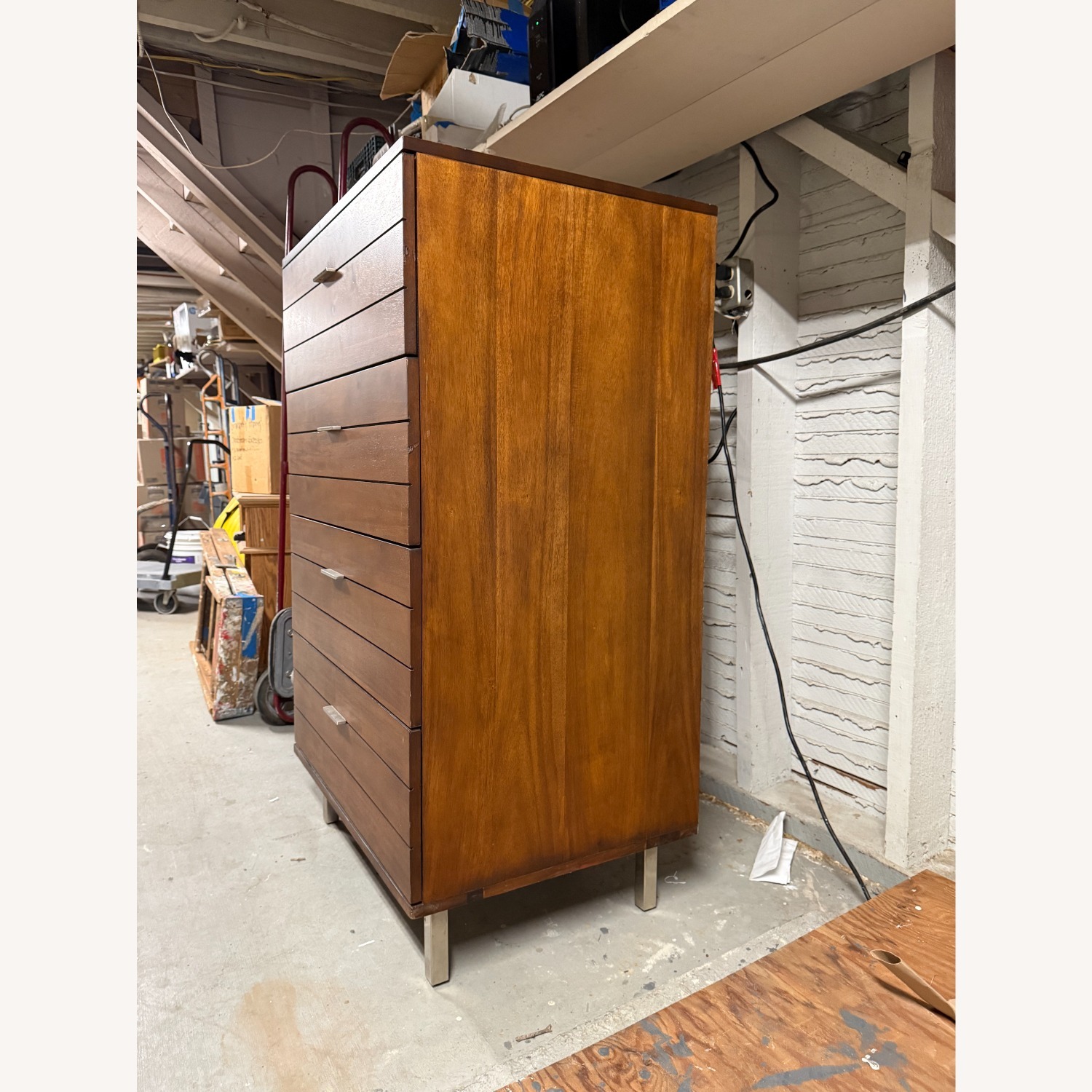 CB2 Dark Brown Linear Tall Chest - image-2