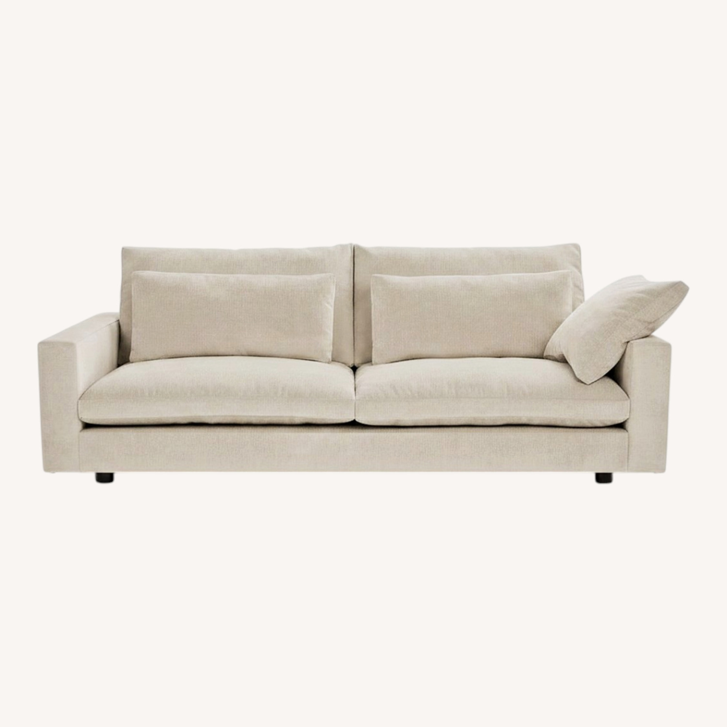 West Elm Harmony XL Bench Sofa 82” & Ottoman - image-0