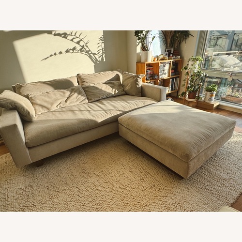Used West Elm Harmony XL Bench Sofa 82” & Ottoman for sale on AptDeco