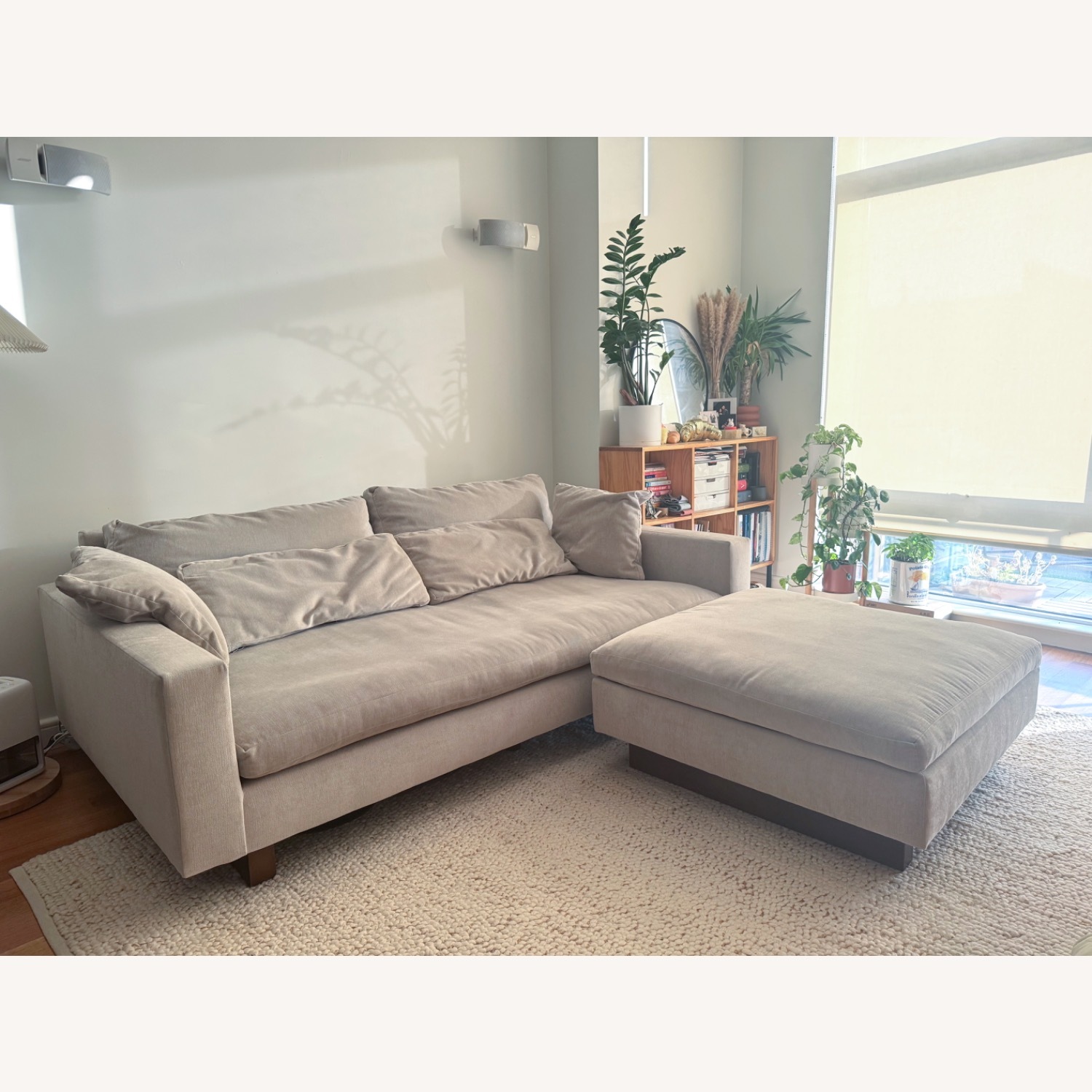 West Elm Harmony XL Bench Sofa 82” & Ottoman - image-2