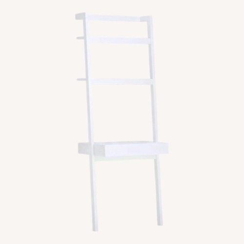 Used Crate & Barrel Sawyer White Leaning Wall Desk for sale on AptDeco