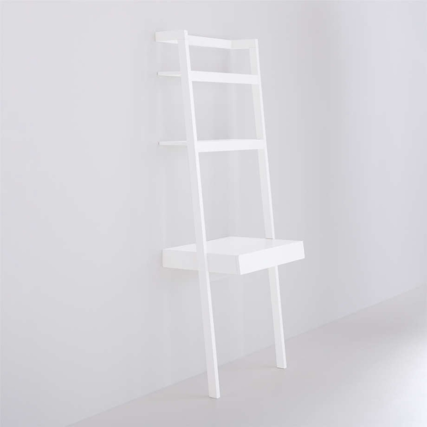 Crate & Barrel Sawyer White Leaning Wall Desk - image-3