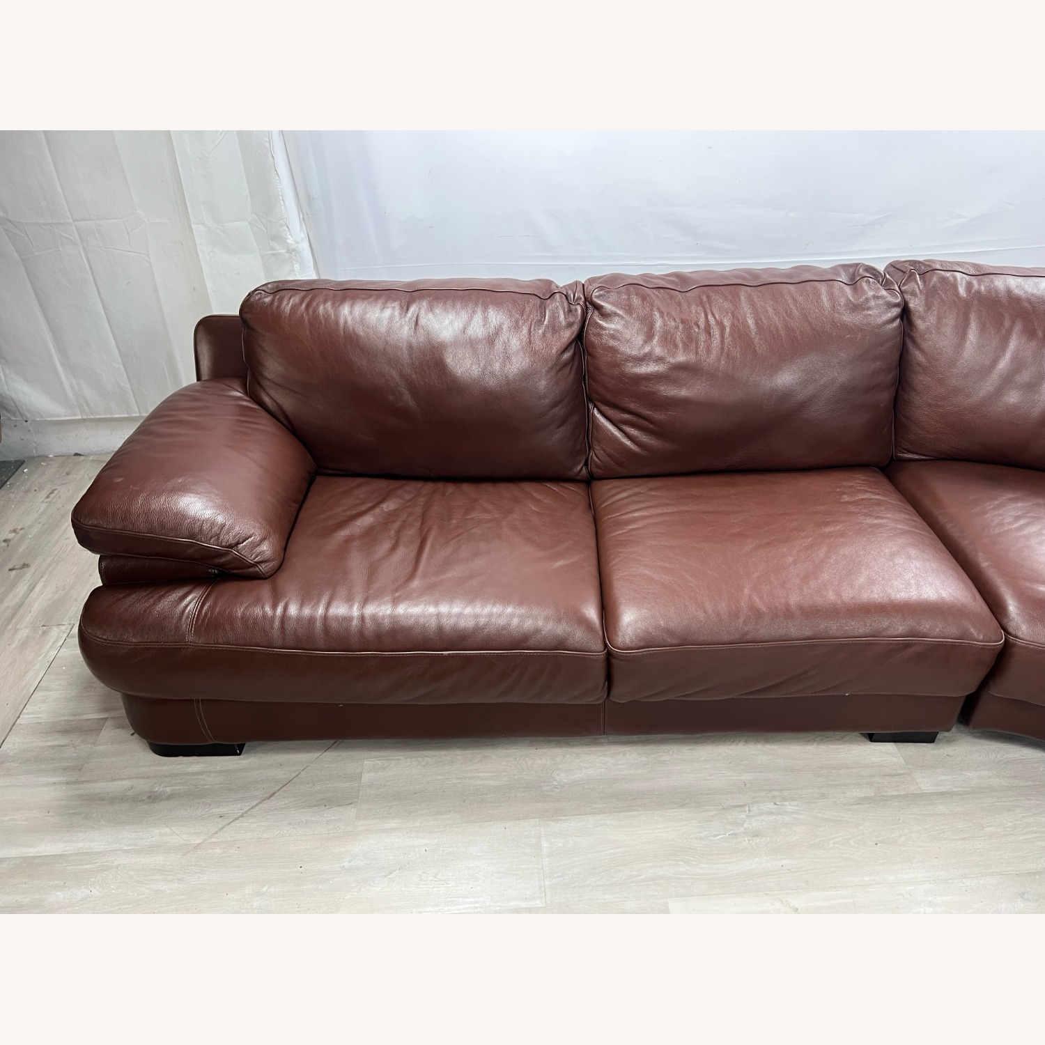 Chateau D’ Ax Brown Leather Sectional - image-6