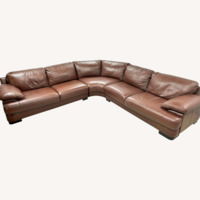 Chateau D’ Ax Brown Leather Sectional