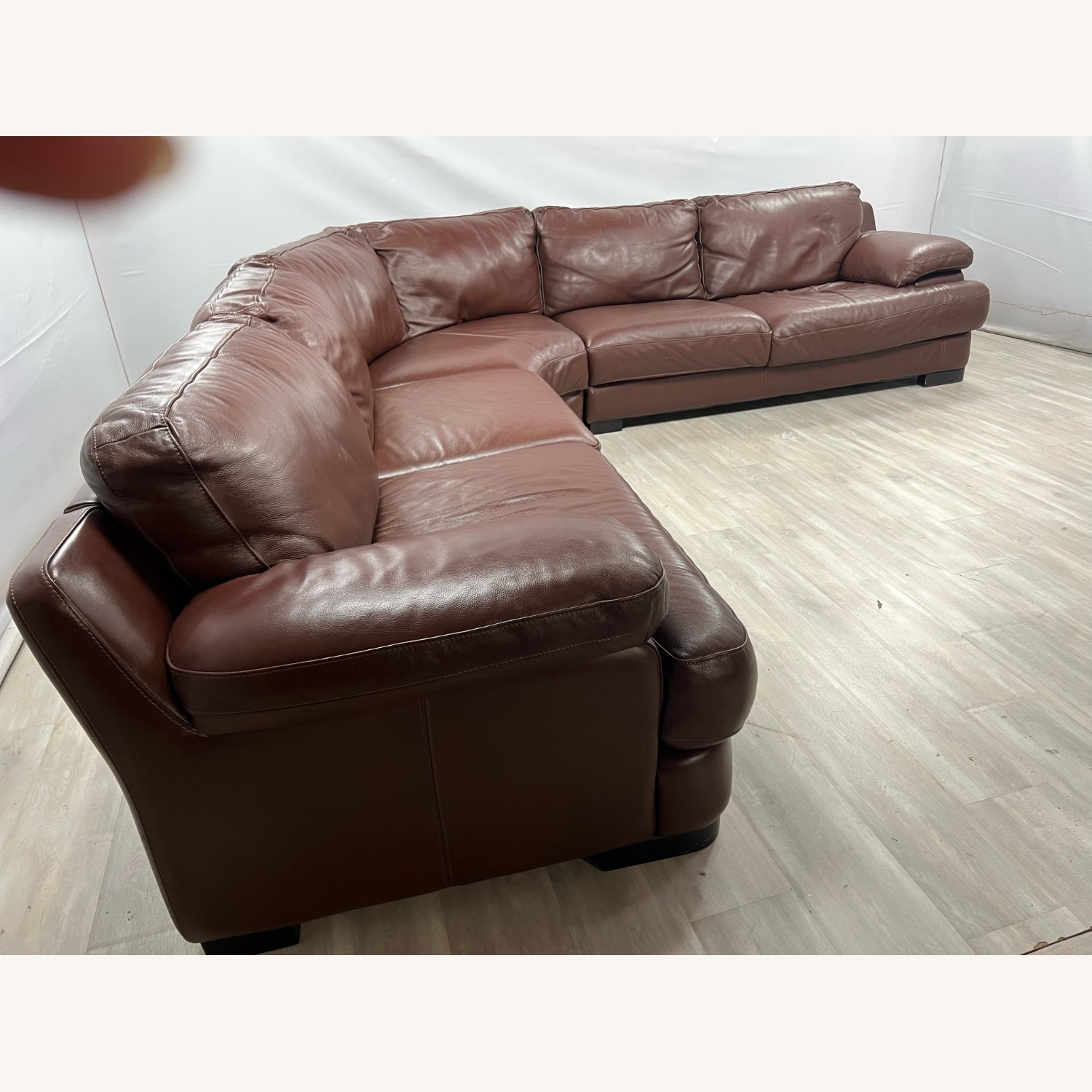 Chateau D’ Ax Brown Leather Sectional - image-5