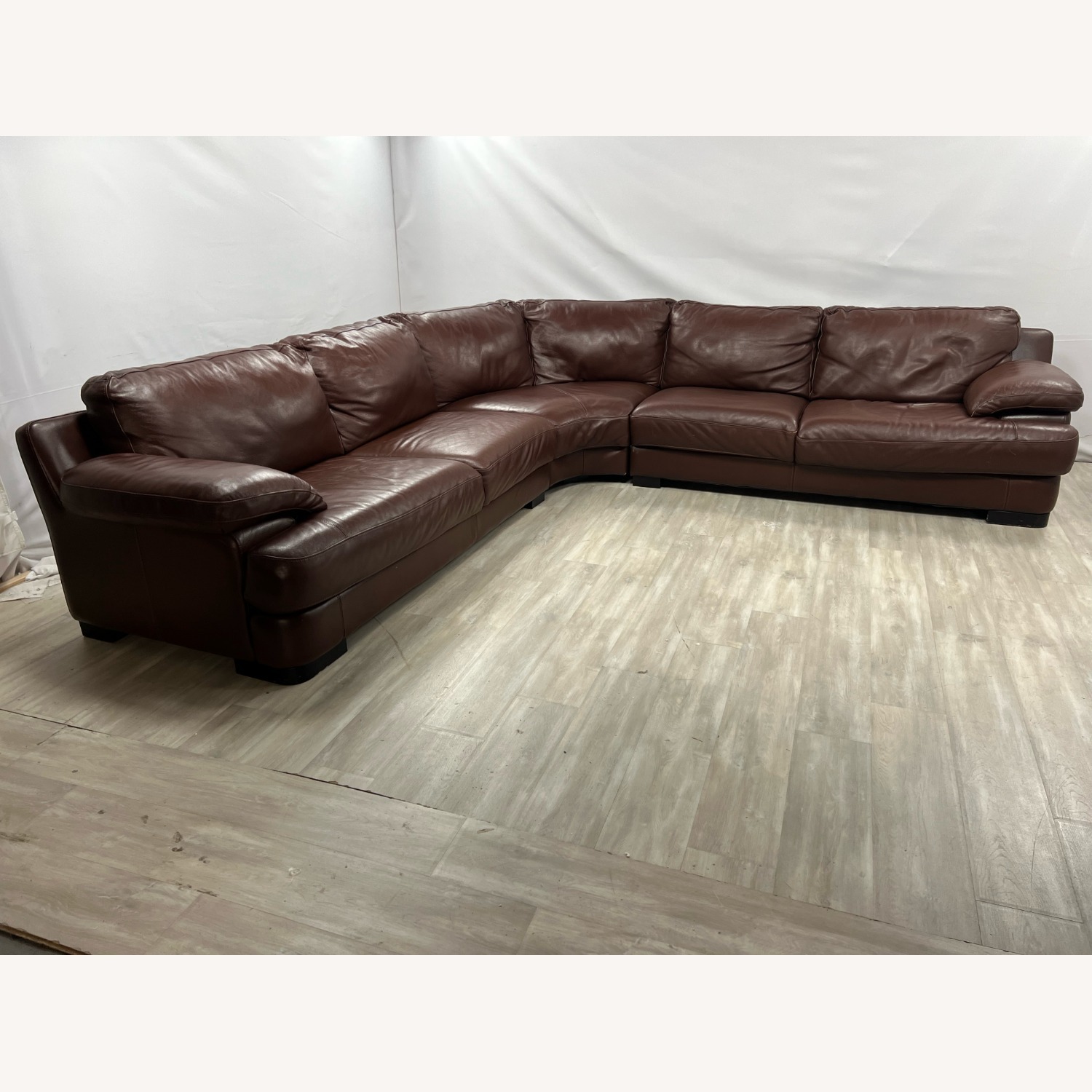 Chateau D’ Ax Brown Leather Sectional - image-2