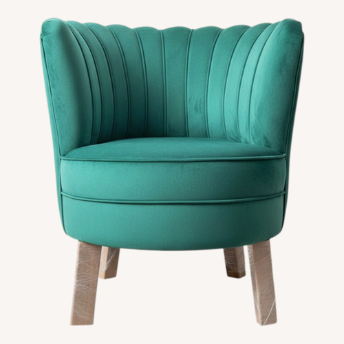 Used Green Velvet Armchair for sale on AptDeco