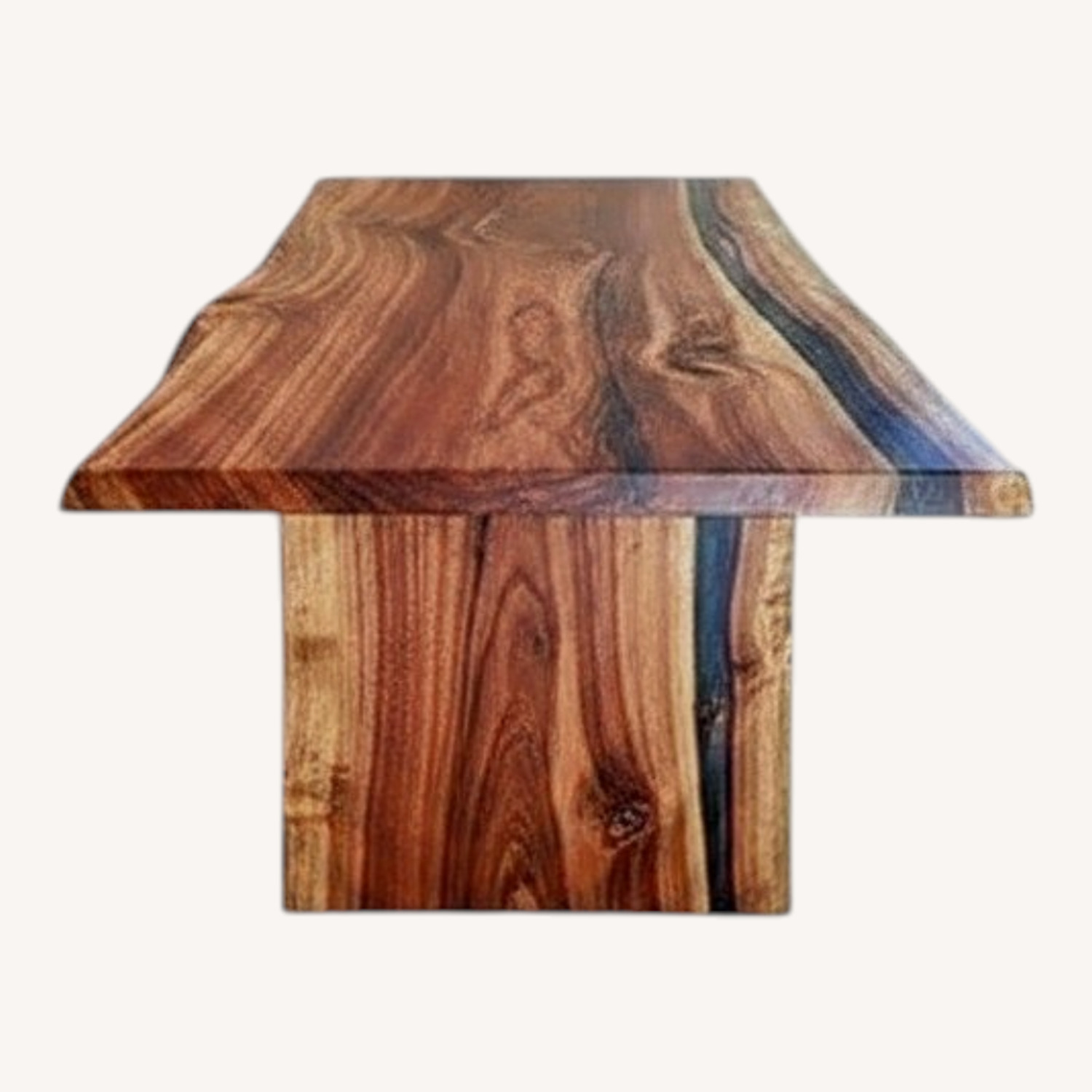 Vintage/Antique Dark Brown Stone Dining Table - image-0